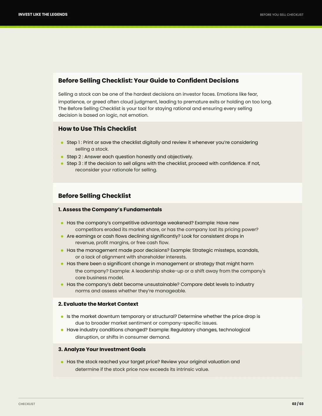 Updated Before You Sell Checklist preview