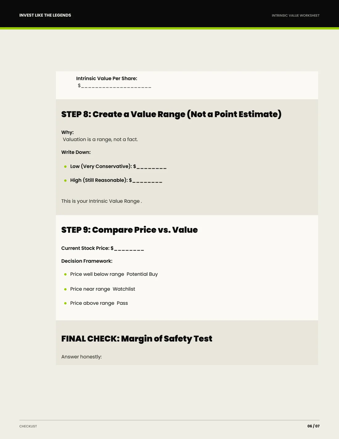 Updated Intrinsic Value Worksheet preview